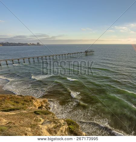 Scripps Pier In The Coast Of San Diego California