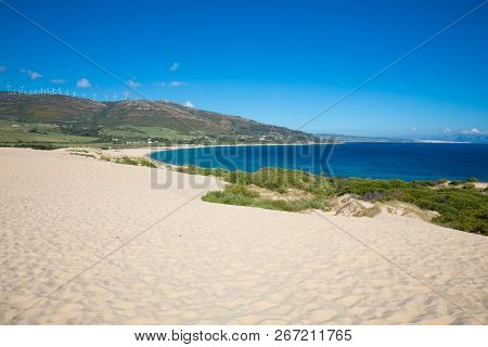 Coastline Of Valdevaqueros Beach And Tarifa From The Top Of Dune