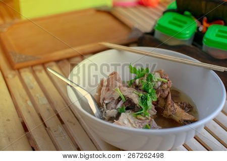Boil Soup With Large Pork Bone Soup, Large, Pot, Sweet, Meal, Asia, Gourmet, Cooking, Pepper, Thaila