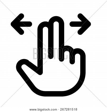 Double Finger Horizontal Swipe Touchscreen Response Gesture
