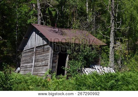 Abandoned wooden building in Norway.