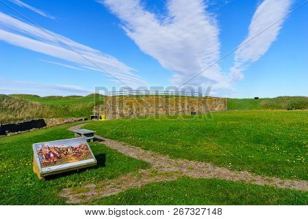 Aulac, Canada - September 23, 2018: View Of The Historical Fortress Of Fort Beausejour, In New Bruns