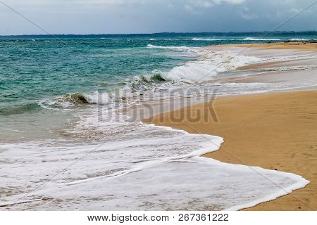 Beach At Isla Zapatilla Island, Part Of Bocas Del Toro Archipelago, Panama