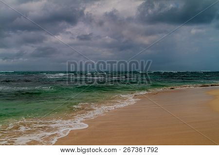 Beach At Isla Zapatilla Island, Part Of Bocas Del Toro Archipelago, Panama