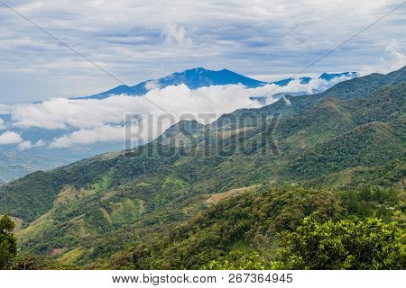 View Of Mountains In Panama, Baru Volcano In The Background