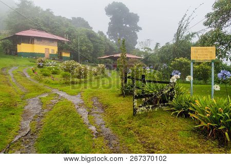 Ranger Station Of National Park Volcan Baru During Rainy Season, Panama.
