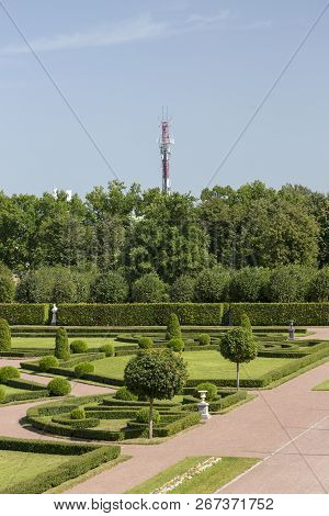 Strelna, St. Petersburg, Russia - August 09, 2018: The Territory Of The State Complex 