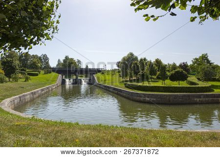 Strelna, St. Petersburg, Russia - August 09, 2018: The Territory Of The State Complex 
