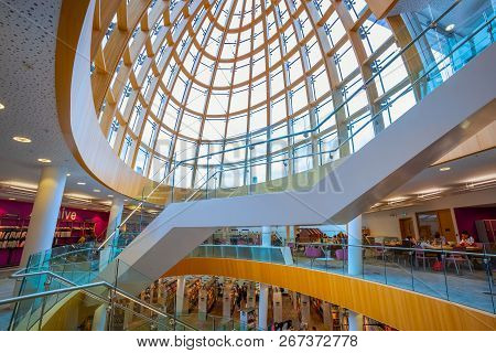 Liverpool, Uk - May 16 2018: Liverpool Central Library Designed By John Grey Weightman Completed In