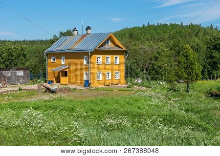 Residential Building And Boulder Bath Holy Trinity Anzersky Monastery Of The Solovki Monastery On Th