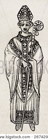 mittelalterliche Abt alte Abbildung. von unbekannten Autor veröffentlicht am Magasin malerische, Paris, 18