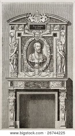 Villeroy hradu ohniště, v muzeu Louvre, Paříž. Neznámý autor zveřejněné na Magasi