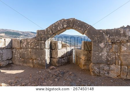 The Inner Part Of The Destroyed Corner Tower In Nimrod Fortress Located In Upper Galilee In Northern
