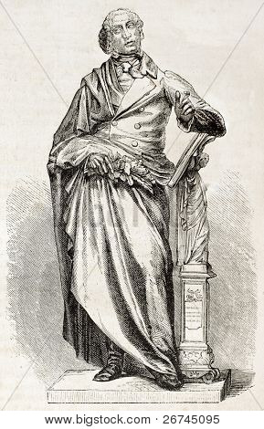 socha Carl Maria Von Weber v Drážďanech, německý hudební skladatel. Neznámý autor zveřejněný L'I