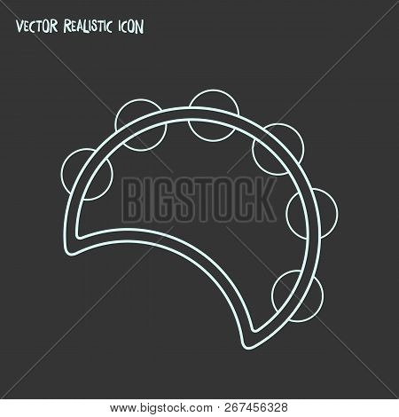 Tambourine Icon Line Element.  Illustration Of Tambourine Icon Line Isolated On Clean Background For