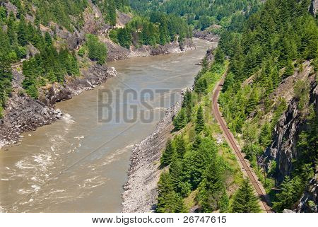 Ferrovia Canada Thomson fiume e Pacifico.