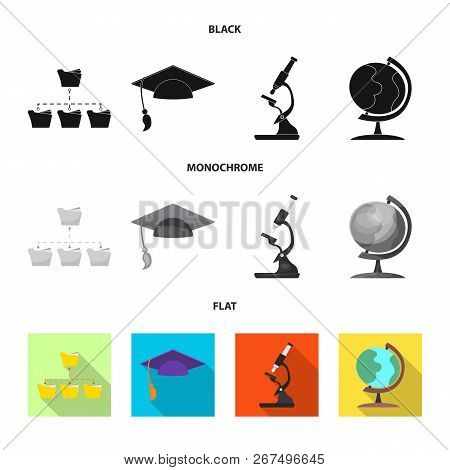 Vector Design Of Education And Learning Icon. Set Of Education And School Vector Icon For Stock.