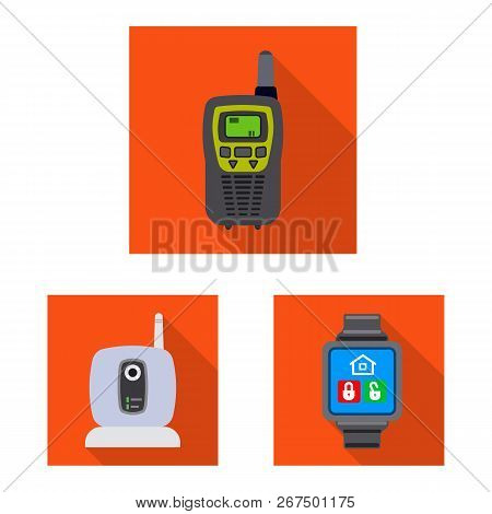 Vector Illustration Of Office And House Icon. Set Of Office And System Vector Icon For Stock.