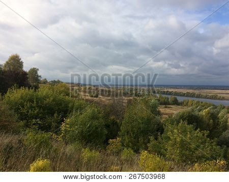 Autumn Landscape In The Village Of Konstantinovo Ryazan Region