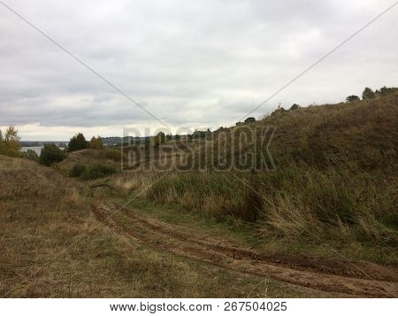 Autumn Landscape In The Village Of Konstantinovo Ryazan Region