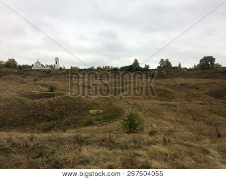 Road To The Temple. Village Konstantinovo. Russia