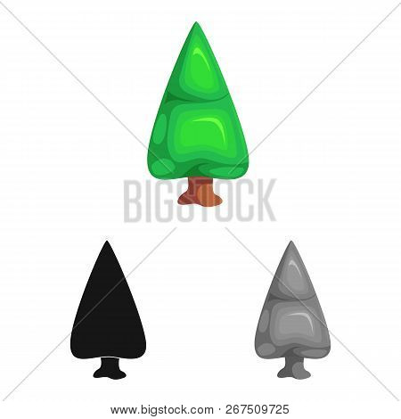 Vector Illustration Of Tree And Nature Icon. Set Of Tree And Crown Vector Icon For Stock.
