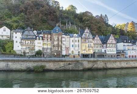 Cochem, Germany, October 2018 - View Of The City Of Cochem, Germany From The Moselle River