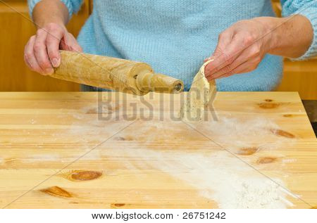 Vaření pirogies. Těsto.