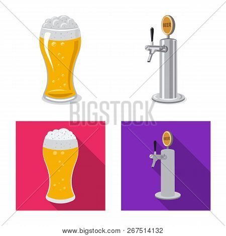 Vector Design Of Pub And Bar Sign. Collection Of Pub And Interior Vector Icon For Stock.