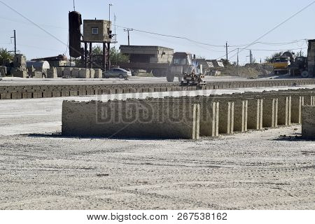 On Cinder Block Production Plant. Machinery And Plant Products.