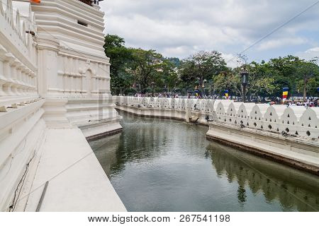 Moat Of The Temple Of Sacred Tooth Relic In Kady, Sri Lanka.
