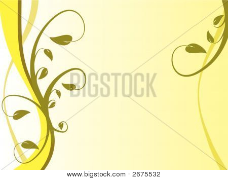 Fond Floral jaune