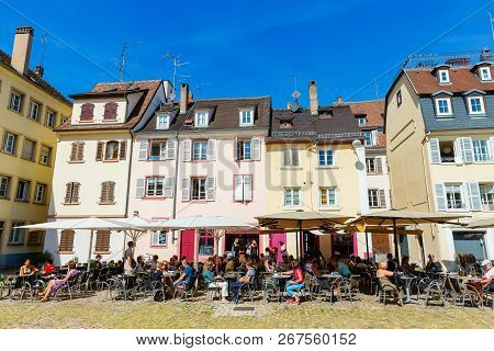 Square In The Old Town Of Strasbourg, France