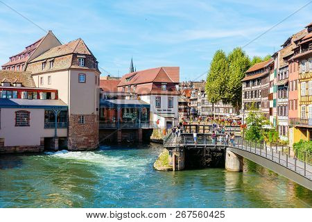 View Of The Quarter La Petite France In Strasbourg, France