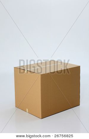 colore marrone cardbox sullo sfondo chiaro
