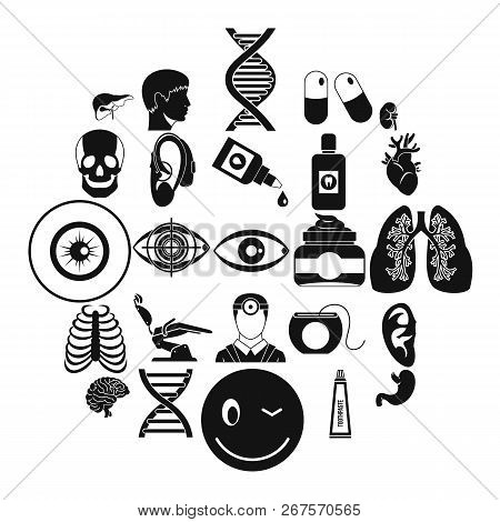 Medical Student Icons Set. Simple Set Of 25 Medical Student Vector Icons For Web Isolated On White B