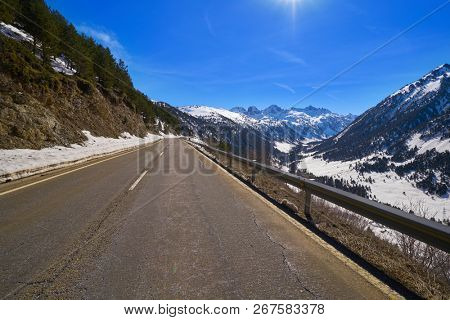 Baqueira  in Lerida Catalonia ski spot resort in Aran Valley of Pyrenees Spain