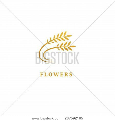 Vector Stock Logo, Abstract Nature Sign. Illustration Design Of Elegant, Premium And Royal Logotype 