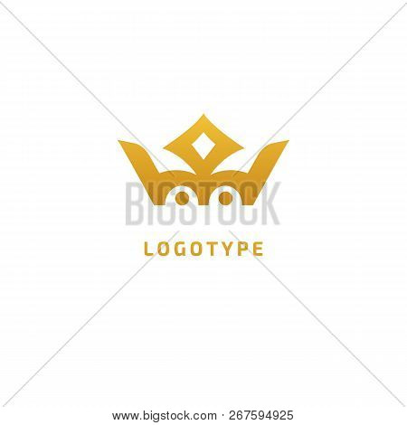 Vector Stock Logo, Abstract Crown Vector Template. Illustration Design Of Elegant, Premium And Royal