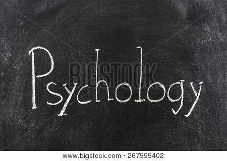 Psychology Written With White Chalk On The Blackboard