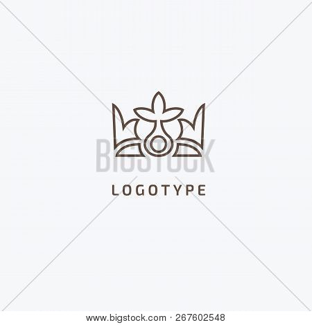Vector Stock Logo, Abstract Crown Vector Template. Illustration Design Of Elegant, Premium And Royal