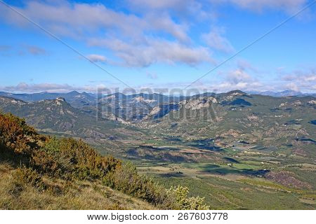 French Alps From The Chabre Mountain In France