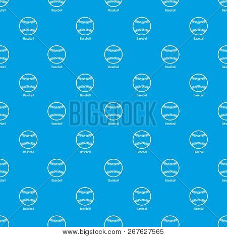 Baseball Pattern Vector Seamless Blue Repeat For Any Use