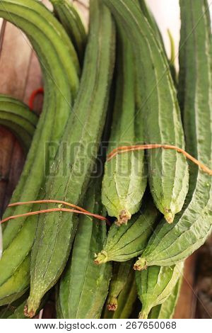 Luffa Acutangula For Cooking At Street Food