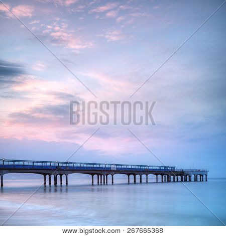 Boscombe Pier At Twilight, Bournemouth, Dorset England