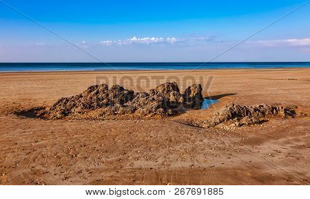 Wild Rocky Beach In Brittany On Armor Coastline.
