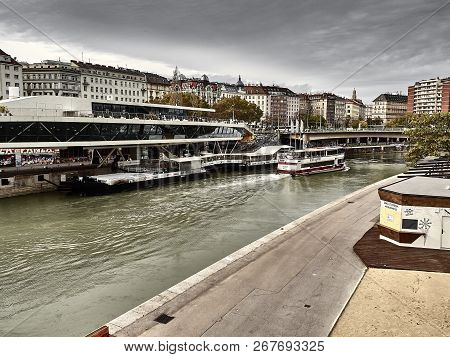 View Of The Danubio River In Vienna