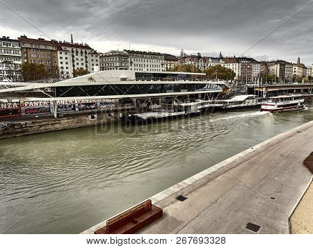 View Of The Danubio River In Vienna