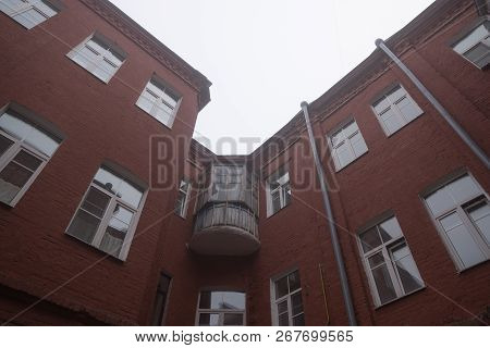 The Building Of The Former Factory Of Red Brick, Redone For Offices, Loft Style