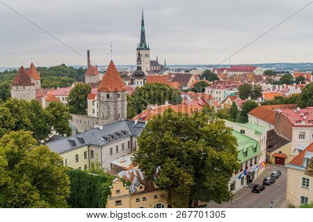 Aerial View Of Tallinn Old Town, Estonia